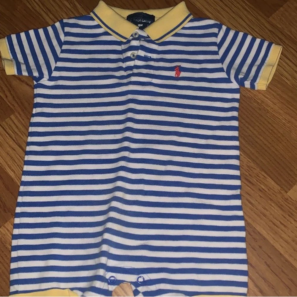 Blue Striped Ralph Lauren Shortall - Picture 1 of 4